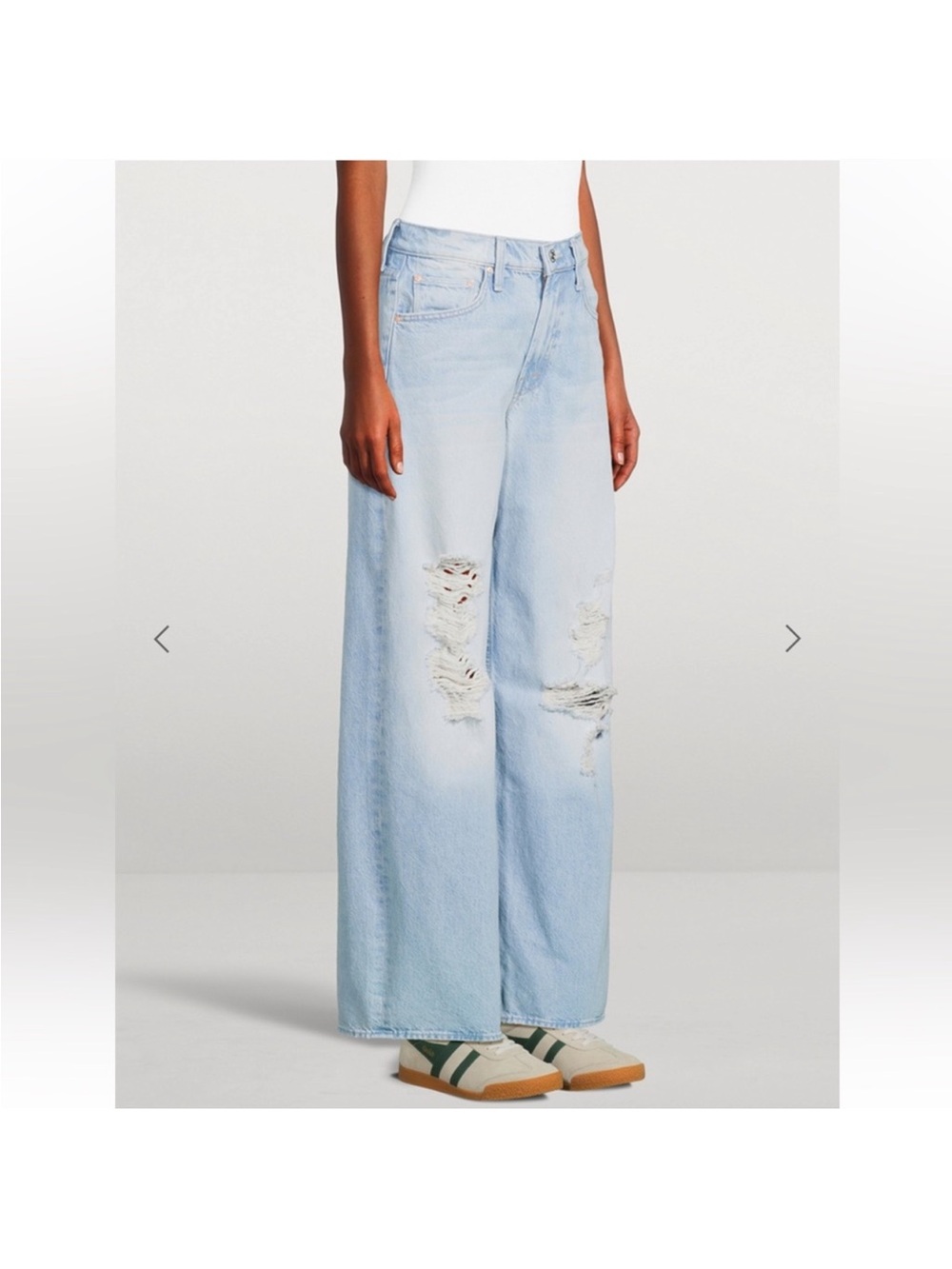 MOTHER - The Spinner Zip Sneak Jeans in Pedal Faster (raw hem) - 32 NWOT